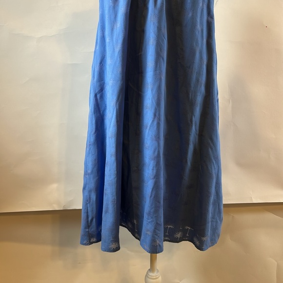 Vineyard Vines | Sunset Palm Tassel Dress in Burn Out Breaker Blue | Small - Picture 13 of 15